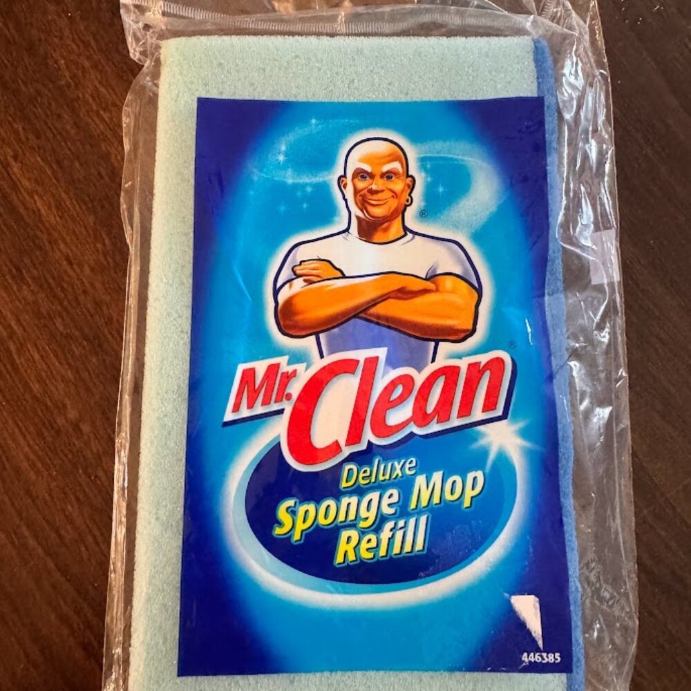 Mr. Clean Deluxe Sponge Mop With Scrubber Refill Sponge 446385